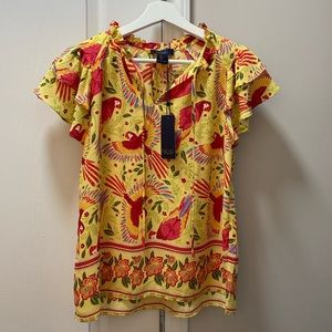Rachel Ray sleeveless blouse with ruffled edge Size XS